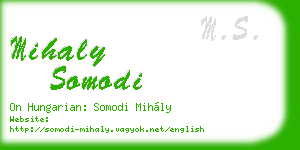 mihaly somodi business card