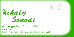 mihaly somodi business card